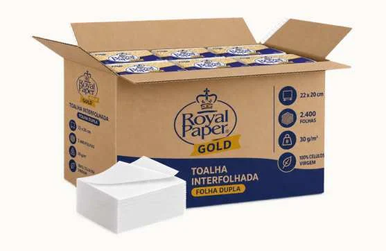 Toalha Interfolhada Gold Dupla - Royal Paper Gold