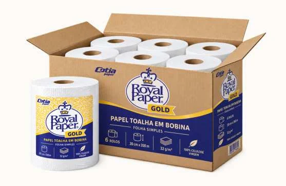 Toalha em Bobina Gold - Royal Paper Gold