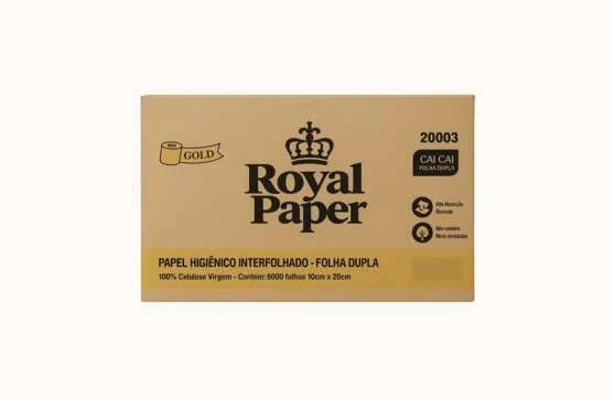 Higiênico Interfolhado Gold - Royal Paper Gold