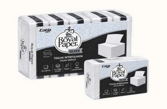 Toalha Interfolhada Silver - Royal Paper Silver