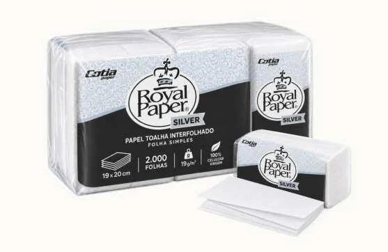 Toalha Interfolhada Silver - Royal Paper Silver