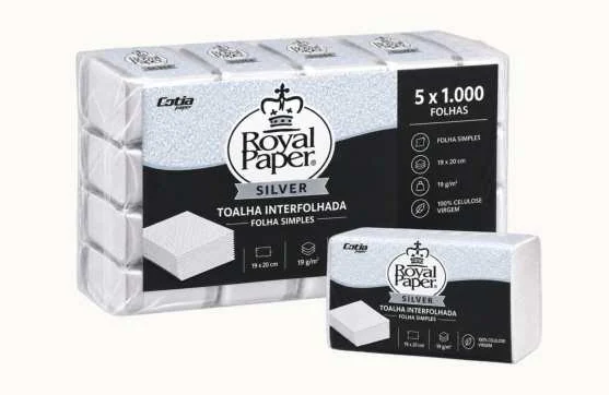 Toalha Interfolhada Silver - Royal Paper Silver
