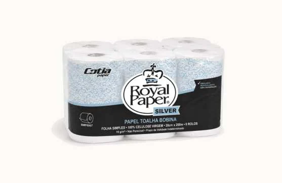 Toalha em Bobina Silver - Royal Paper Silver