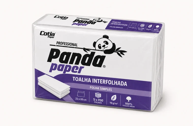 Toalha Interfolhada Panda - Panda Paper