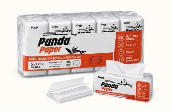 Papel Interfolhado Cai Cai Panda - Panda Paper